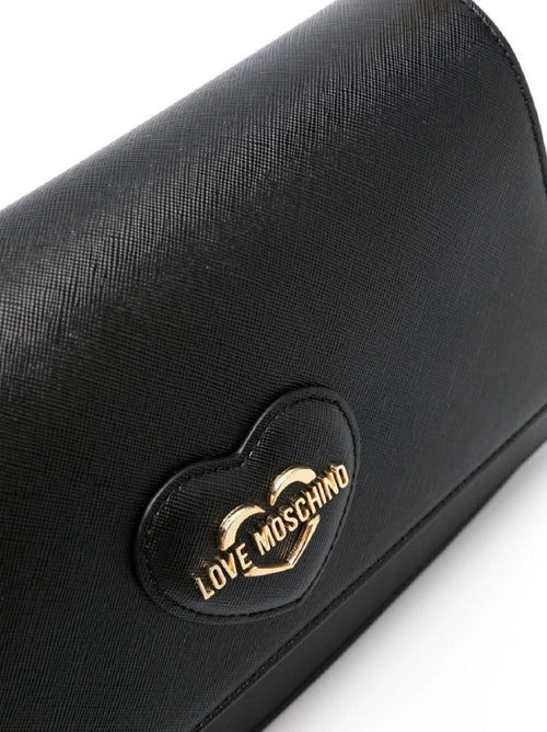 BORSA A TRACOLLA NERO CON LOGO CUORE LOVE MOSCHINO