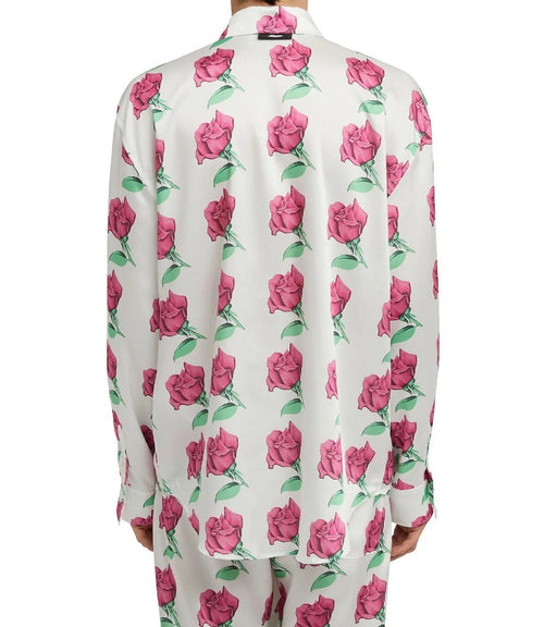 CAMICIA BIANCO CON FANTASIA FLOREALE MSGM