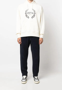 FELPA CREMA CON LOGO FANTASIA MSGM