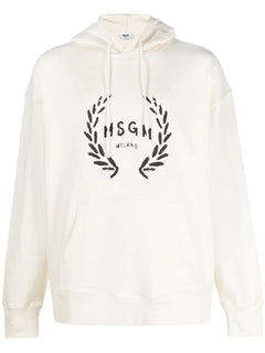 FELPA CREMA CON LOGO FANTASIA MSGM