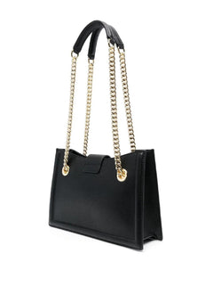 BORSA NERO A SPALLA CON FIBBIA LOGATA VERSACE JEANS COUTURE