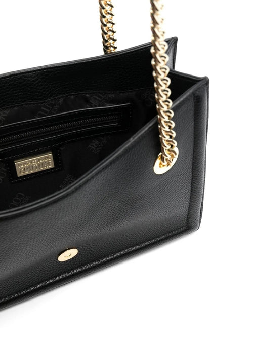 BORSA NERO A SPALLA CON FIBBIA LOGATA VERSACE JEANS COUTURE