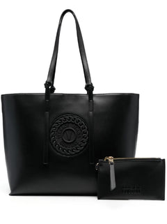 BORSA NERO A SPALLA CON POCHETTE LOGATE VERSACE JEANS COUTURE