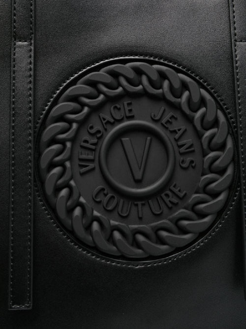 BORSA NERO A SPALLA CON POCHETTE LOGATE VERSACE JEANS COUTURE