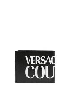 PORTAFOGLI NERO CON SCRITTA LOGATA VERSACE JEANS COUTURE