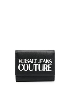 PORTAFOGLI NERO CON SCRITTA LOGATA VERTSACE JEANS COUTURE