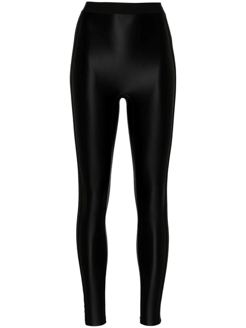 ELISABETTA FRANCHI LEGGINGS IN LYCRA LUCIDA CON FASCIONE E BANDE IN ELASTICO LOGATO