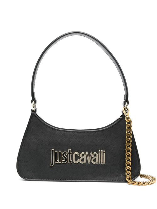 JUST CAVALLI BORSA LOGO LETTERING CON MANIGLIA SUPERIORE SINGOLA E TRACOLLA REMOVIBILE