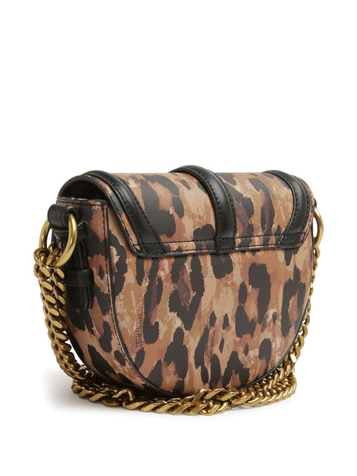 JUST CAVALLI BORSA STAMPA LEOPARDATA CON TRACOLLA E APPLICAZIONE LOGO