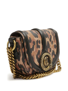 JUST CAVALLI BORSA STAMPA LEOPARDATA CON TRACOLLA E APPLICAZIONE LOGO