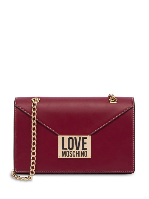 LOVE MOSCHINO BORSA A TRACOLLA CON APPLICAZIONE LOGO E STAMPA SUL RETRO