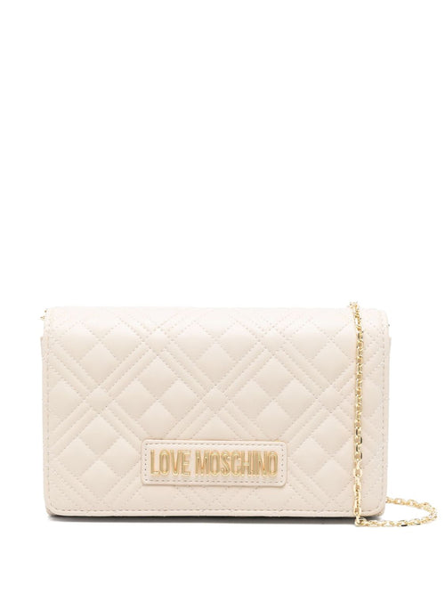 LOVE MOSCHINO BORSA A TRACOLLA TRAPUNTATA LOGO LETTERING