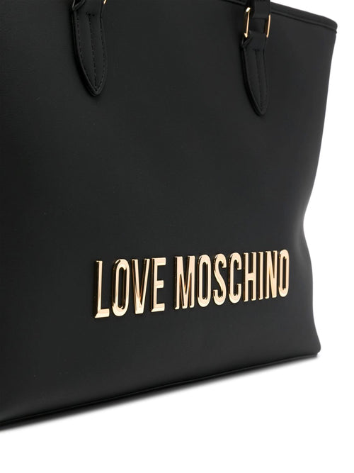 LOVE MOSCHINO BORSA A SPALLA LOGO LETTERING CON DOPPIA TRACOLLA