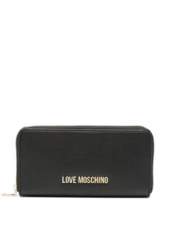 LOVE MOSCHINO PORTAFOGLIO LOGO LETTERING FINITURA MARTELLATA