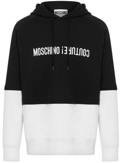 MOSCHINO COUTURE FELPA CON DESIGN COLOR-BLOCK