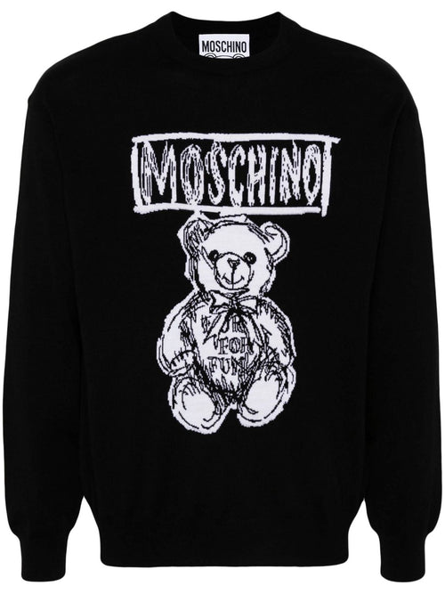 MOSCHINO COUTURE MAGLIA TEDDY BEAR CON INTARSI