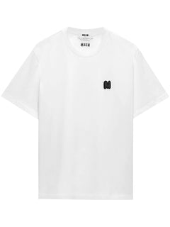 MSGM T-SHIRT CON APPLICAZIONE LOGO