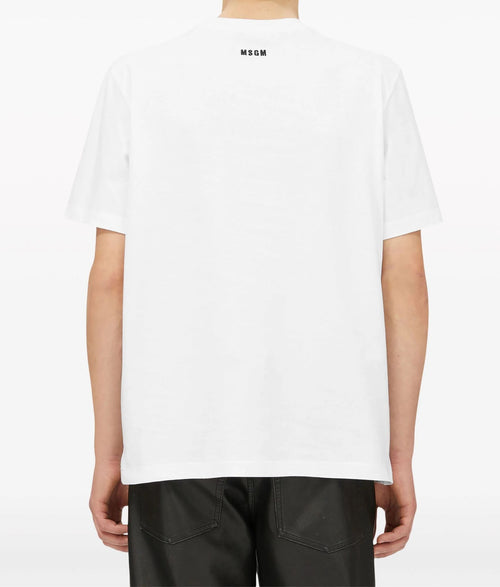 MSGM T-SHIRT CON APPLICAZIONE LOGO