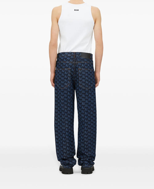 MSGM JEANS CON MONOGRAMMA