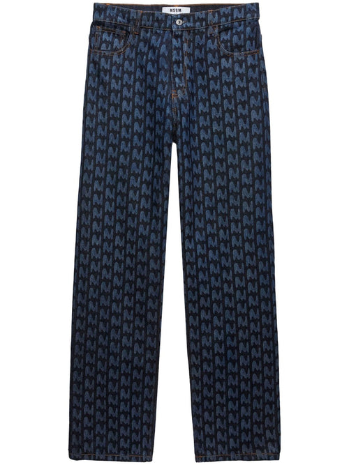 MSGM JEANS CON MONOGRAMMA