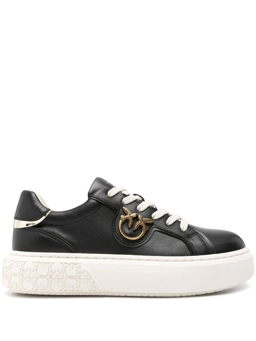 PINKO SNEAKERS FLATFORM PLACCA LOGO IN METALLO