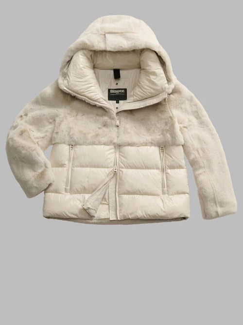 BLAUER GIUBBETTO NYLON CON PELLICICIA ECO FANEVIL