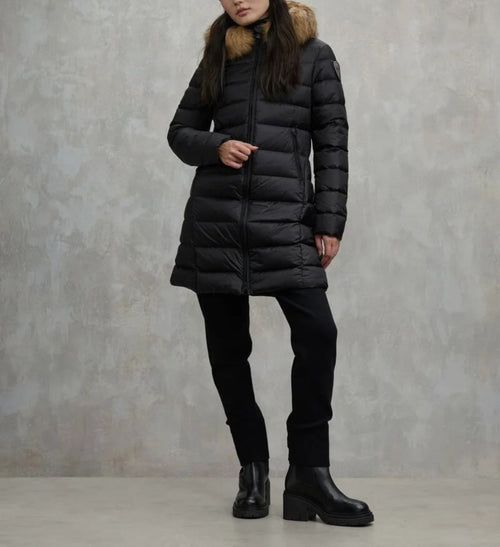 BLAUER PIUMINO LUNGO CON PELLICCIA KRISTIN