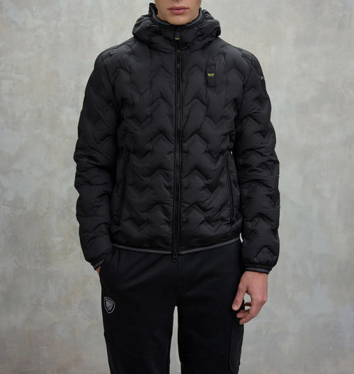 BLAUER PIUMINO AD ANGOLI PIERY