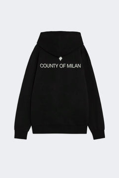 COUNTY OF MILAN FELPA CAPPUCCIO WASHED EFFECTY CON LOGO