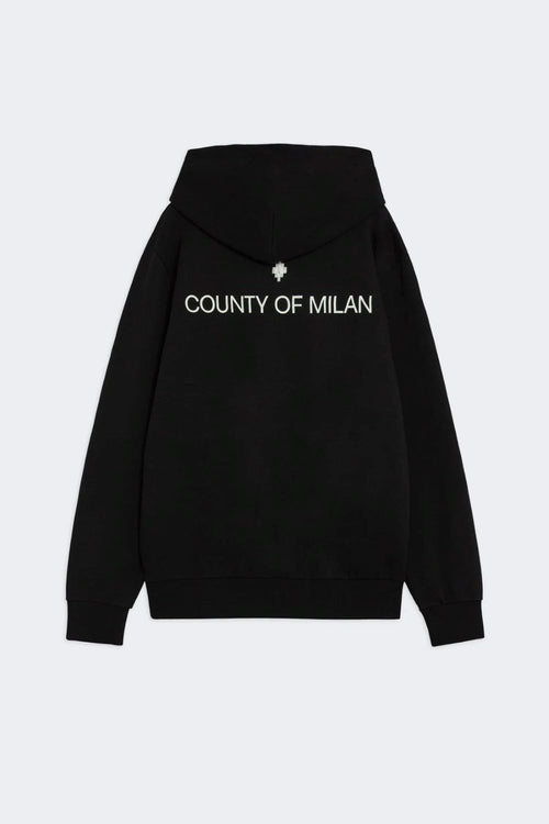 COUNTY OF MILAN FELPA CAPPUCCIO WASHED EFFECTY CON LOGO