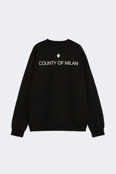 COUNTY OF MILAN FELPA GIROCOLLO WASHED EFFECT CON LOGO