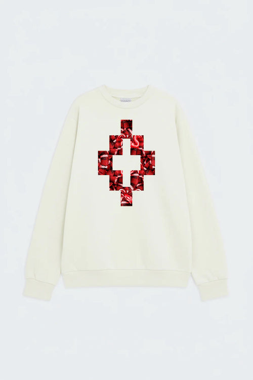 COUNTY OF MILAN FELPA GIROCOLLO CON STAMPA LOGO