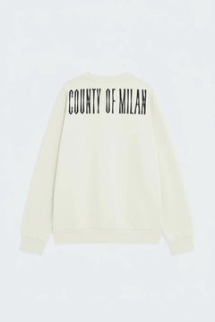 COUNTY OF MILAN FELPA GIROCOLLO CON STAMPA LOGO