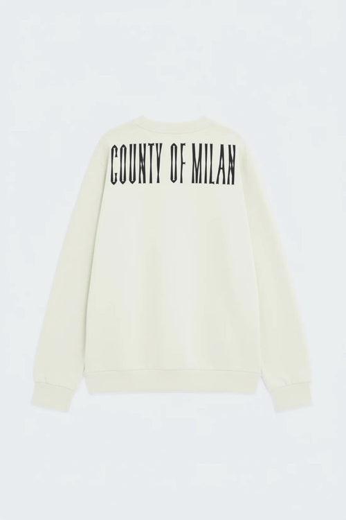 COUNTY OF MILAN FELPA GIROCOLLO CON STAMPA LOGO