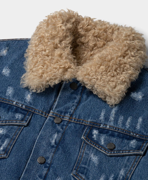 DAILY PAPER GIACCA IRISH BEIGE REVERSIBLE FAUX FUR