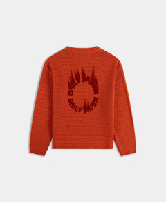 DAILY PAPER RED CLAY CROCHET SWEATER