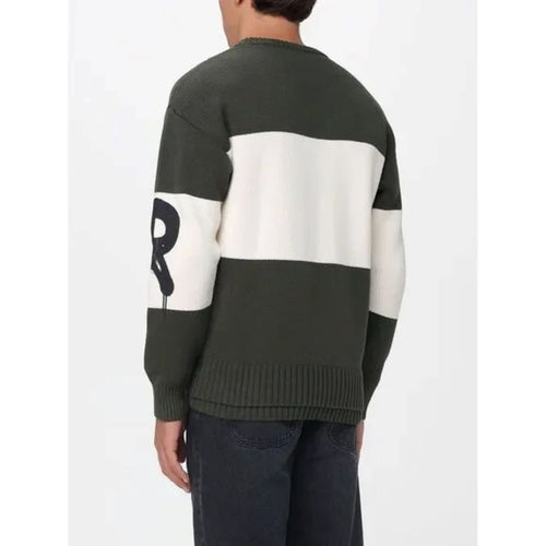 DISCLAIMER MAGLIA CON MAXI LOGO IN COTONE