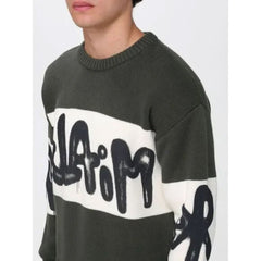 DISCLAIMER MAGLIA CON MAXI LOGO IN COTONE