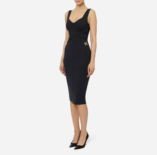 ELISABETTA FRANCHI ABITO MIDI NERO