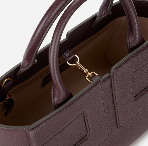 ELISABETTA FRANCHI BORSA A MANO CON MAXI LOGO