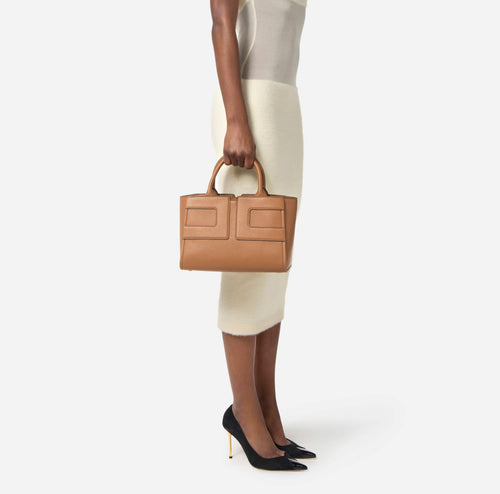 ELISABETTA FRANCHI BORSA A MANO CON MAXI LOGO