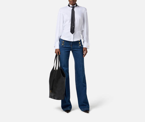 ELISABETTA FRANCHI CAMICIA IN POPELINE