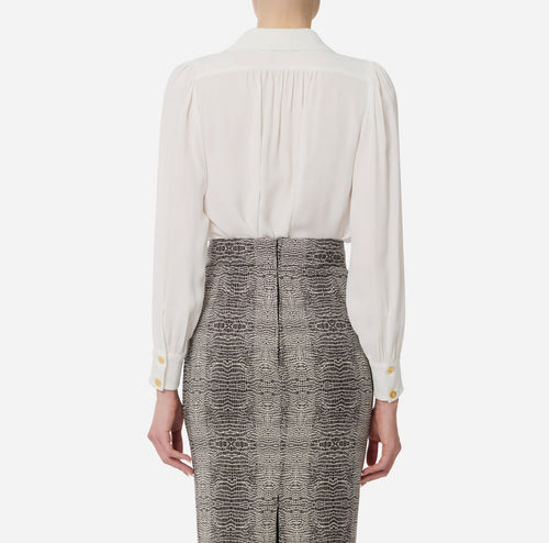 ELISABETTA FRANCHI CAMICIA IN GEORGETTE CON DETTAGLIO