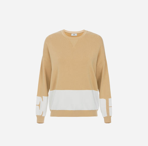 ELISABETTA FRANCHI MAGLIA IN VISCOSA CON BANDE