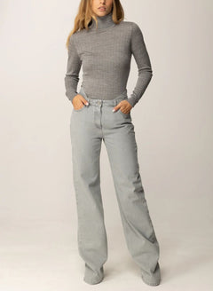 ELISABETTA FRANCHI MAGLIA DOLCEVITA IN LANA CON PATTERN