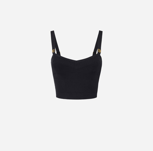 ELISABETTA FRANCHI TOP CROP IN MAGLIA