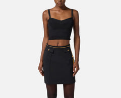 ELISABETTA FRANCHI TOP CROP IN MAGLIA