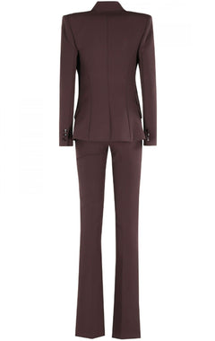 ELISABETTA FRANCHI TAILLEUR GIACCA E PANTALONE IN CREPE