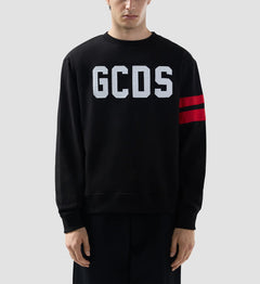 GCDS FELPA GIROCOLLO CON LOGO REGULAR