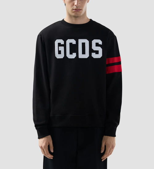 GCDS FELPA GIROCOLLO CON LOGO REGULAR